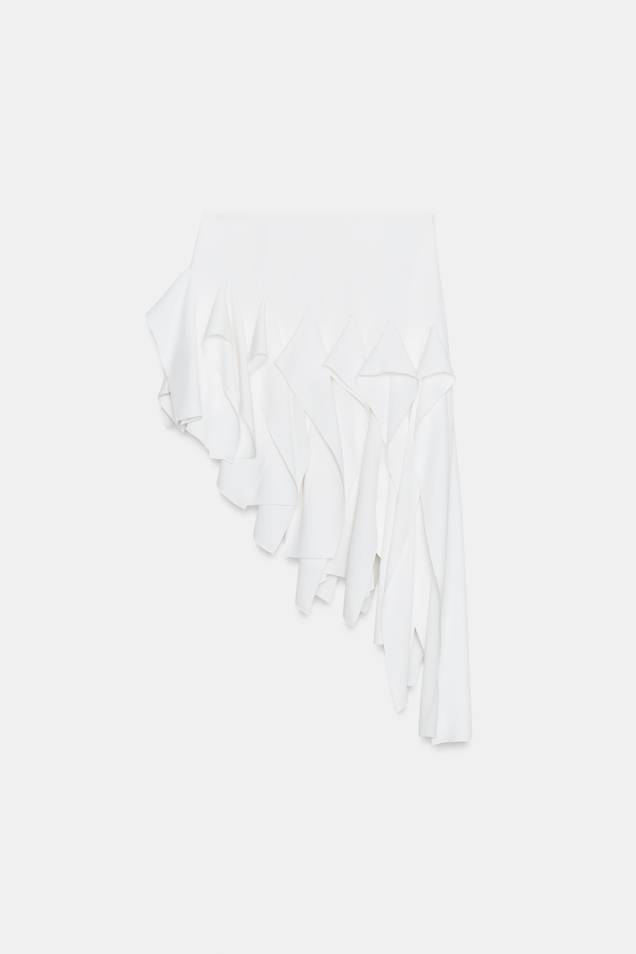 ZW COLLECTION ASYMMETRIC RUFFLED SKIRT